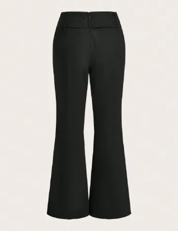 Pantaloni SHEIN, alb Negru