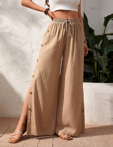 Pantaloni SHEIN, maro