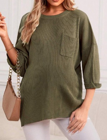 Bluza SHEIN Maternity, verde