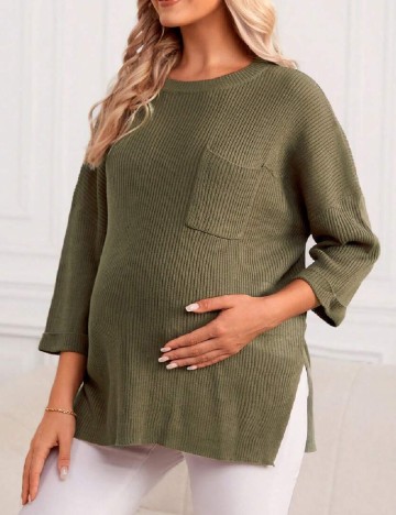 Bluza SHEIN Maternity, verde