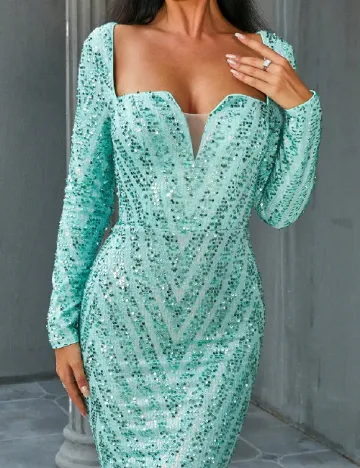 Rochie lunga Miss ord, verde Verde