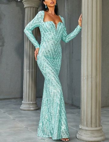 Rochie lunga Miss ord, verde