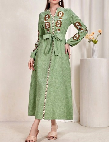 Rochie lunga Emery Rose, verde