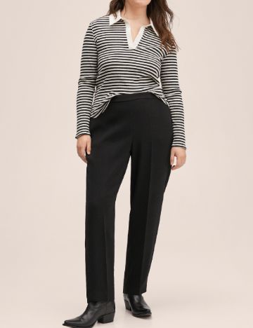 Pantaloni Mango Violeta, negru