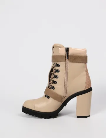 Botine SuperTrash, crem Crem