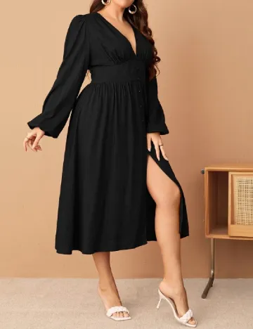 Rochie medie SHEIN CURVE, negru Negru