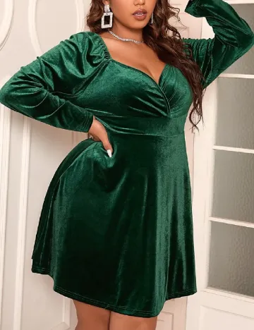 Rochie scurta SHEIN CURVE, verde Verde