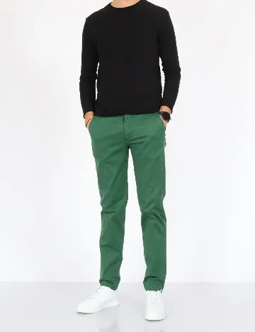 Pantaloni Guess, verde Verde