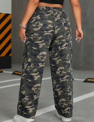 Pantaloni SHEIN CURVE, army