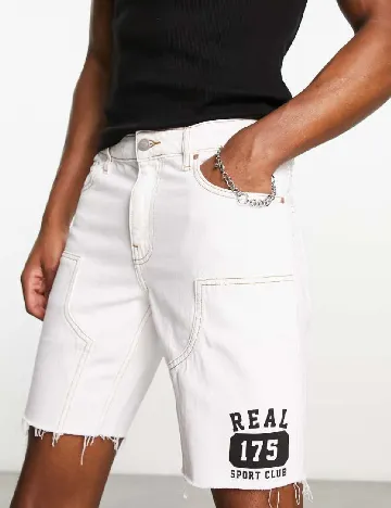 Pantaloni scurti ASOS, alb Alb