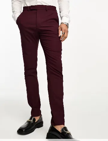 Pantaloni ASOS, visiniu Rosu