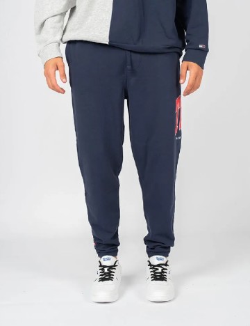 Pantaloni Tommy Jeans, bleumarin