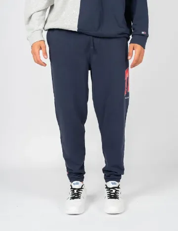 Pantaloni Tommy Jeans, bleumarin Albastru