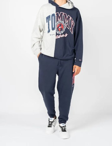 Pantaloni Tommy Jeans, bleumarin