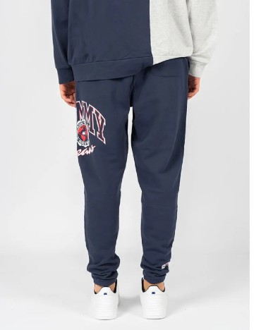 Pantaloni Tommy Jeans, bleumarin