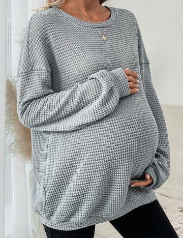 Pulover SHEIN Maternity, gri