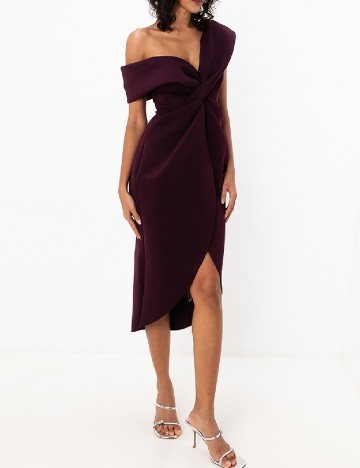 Rochie medie ASOS, pruna