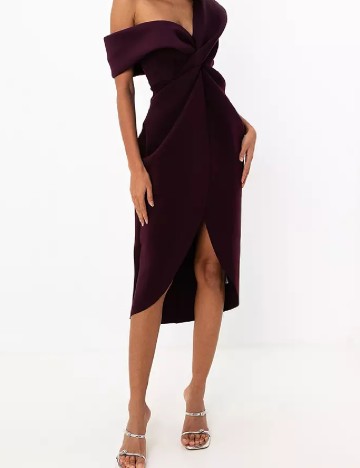 Rochie medie ASOS, pruna