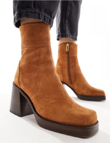 Botine ASOS, maro