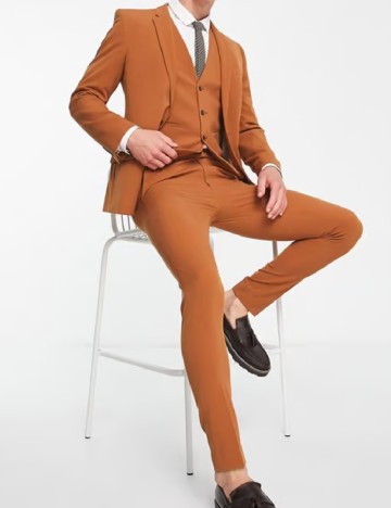 Pantaloni ASOS, caramiziu