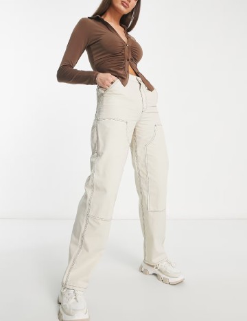 Pantaloni ASOS, ecru