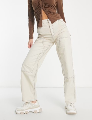 Pantaloni ASOS, ecru