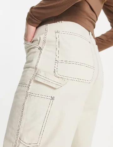 Pantaloni ASOS, ecru Alb