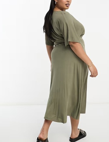 Rochie medie ASOS Curve, verde