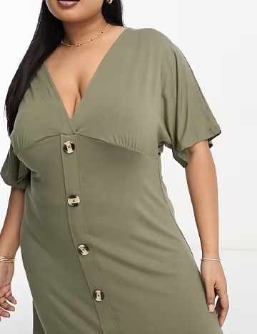 Rochie medie ASOS Curve, verde