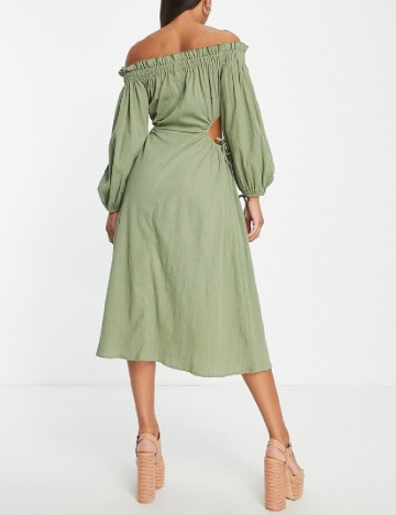 Rochie medie ASOS, verde