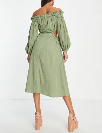 Rochie medie ASOS, verde Verde