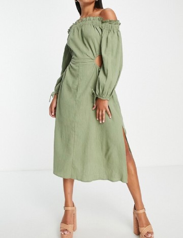 Rochie medie ASOS, verde