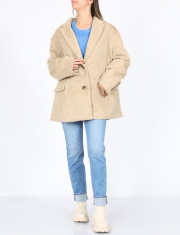 Palton oversize ASOS, crem