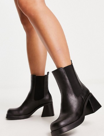 Botine Topshop wide fit, negru