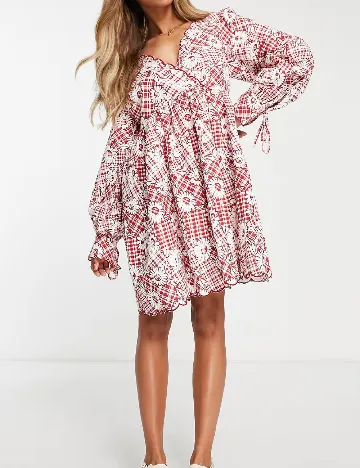 Rochie scurta ASOS, rosu Rosu