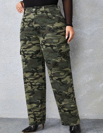 Pantaloni SHEIN CURVE, army