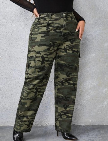 Pantaloni SHEIN CURVE, army