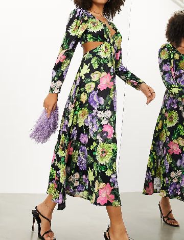 Rochie lunga ASOS, floral print