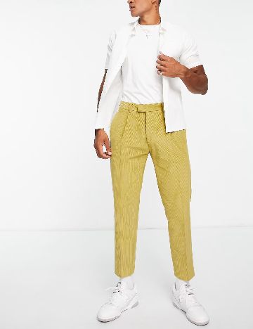 Pantaloni Topman, verde