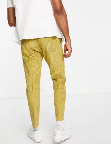 Pantaloni Topman, verde