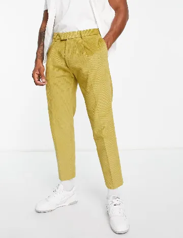 Pantaloni Topman, verde Verde