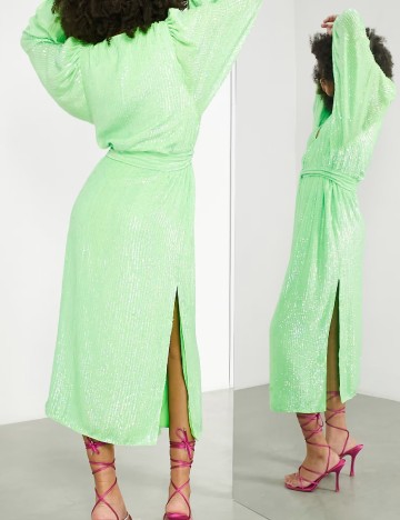 Rochie medie ASOS, verde