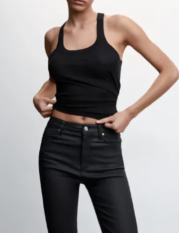 Pantaloni Mango, negru Negru