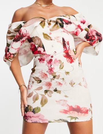 Rochie scurta ASOS, floral print