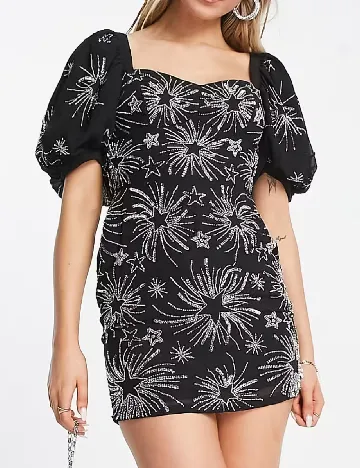 Rochie scurta Miss Selfridge, negru Negru