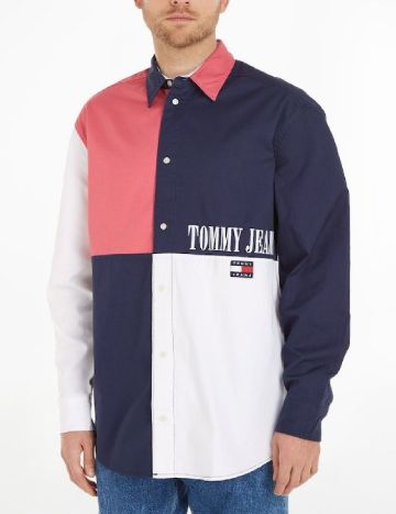 Camasa Tommy Jeans, mix culori