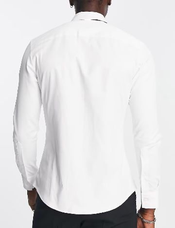 Camasa Asos Plus Size Men, alb