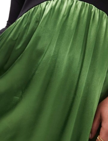 Rochie medie Top Shop Plus Size, verde