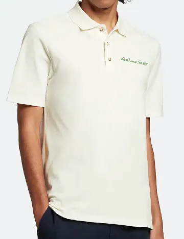 Tricou Lyle&Scott, ecru Alb