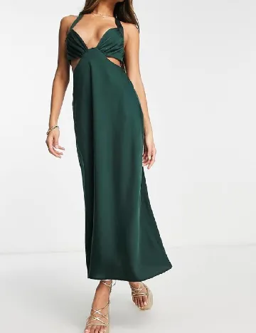 Rochie medie ASOS, verde Verde